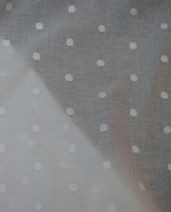 Ткань Шитье "Горошек" 0002 цвет белый в горошек картинка