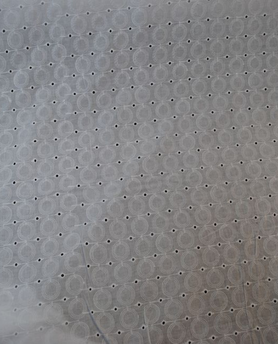 Ткань Шитье "Абстракция" 0004 цвет белый геометрический картинка 2