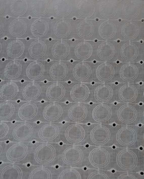 Ткань Шитье "Абстракция" 0004 цвет белый геометрический картинка 1