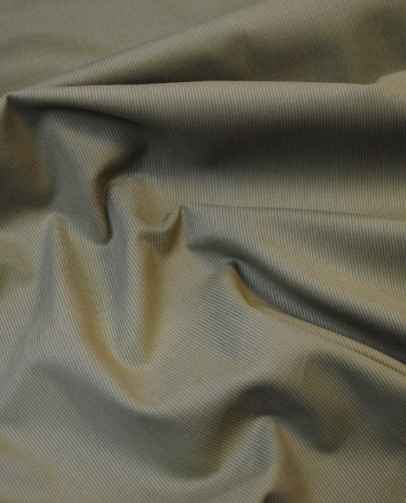 Ткань Хлопок Костюмный "Рифленый" 0022 цвет хаки картинка 3