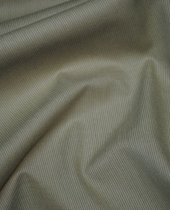 Ткань Хлопок Костюмный "Рифленый" 0022 цвет хаки картинка 2