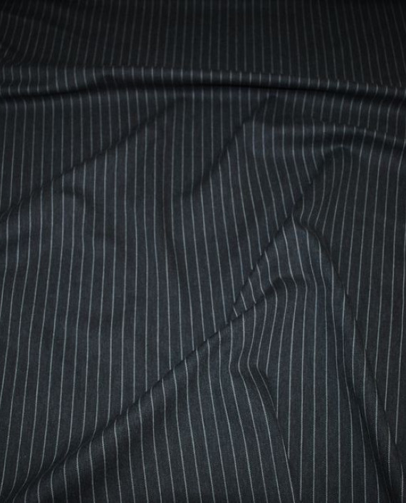 Ткань Хлопок Костюмный "Антрацит" 0027 цвет серый в полоску картинка