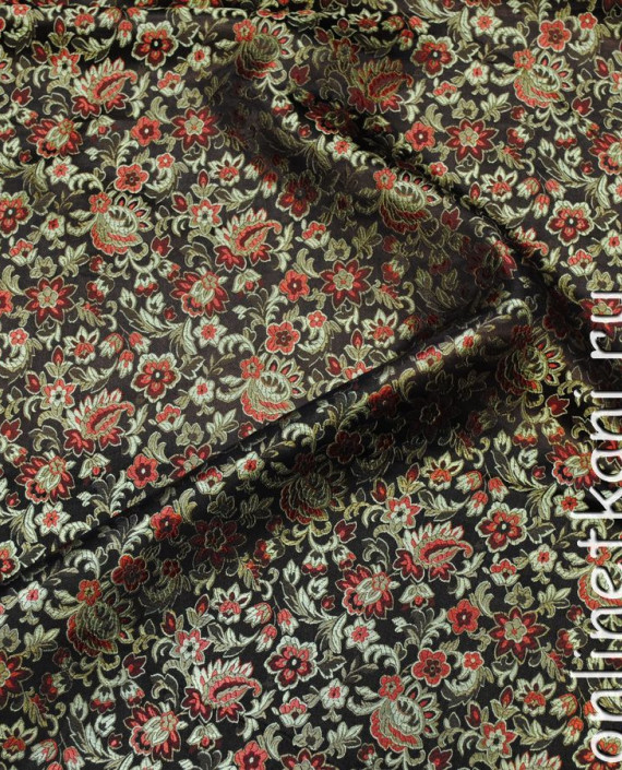 Ткань Китайский шелк "Цветочный фейерверк" 0050 цвет разноцветный цветочный картинка 1