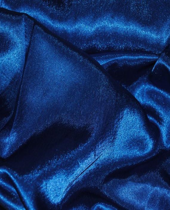 Ткань Креп-сатин "Кобальтовый" 0009 цвет синий картинка 1