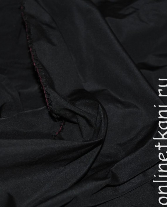 Ткань курточная "Угольно Черная" 005 цвет черный картинка 2