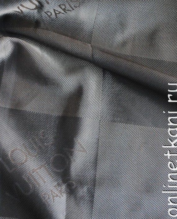 Ткань курточная "Louis Vuitton" коричневая 007 цвет коричневый в клетку картинка 1