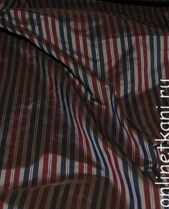 Ткань курточная "Вечерняя" 013 цвет разноцветный в полоску картинка