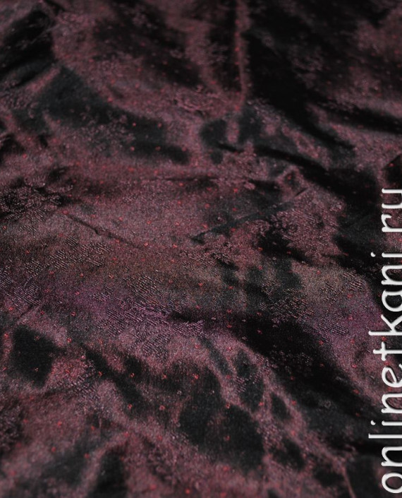 Ткань курточная "Поздняя осень" 018 цвет фиолетовый абстрактный картинка
