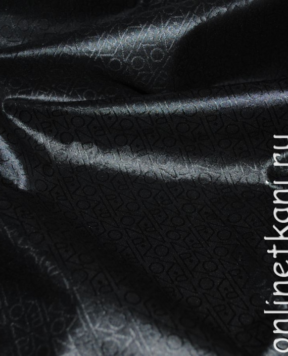 Ткань курточная "Черная абстракция" 047 цвет черный картинка