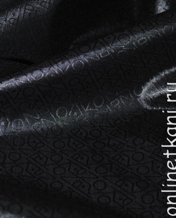 Ткань курточная "Черная абстракция" 047 цвет черный картинка 1