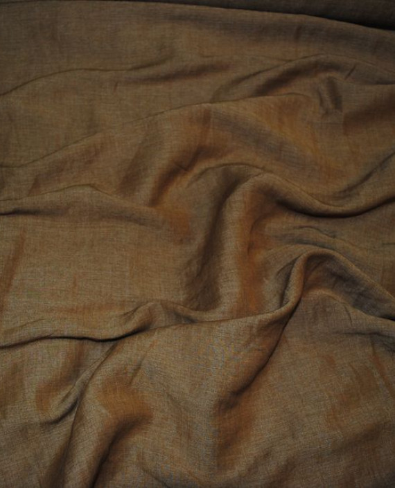 Ткань Лен "Теплый" 0018 цвет коричневый картинка