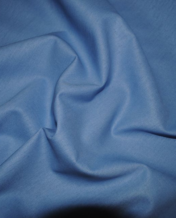 Ткань Лен "Василек" 0019 цвет голубой картинка