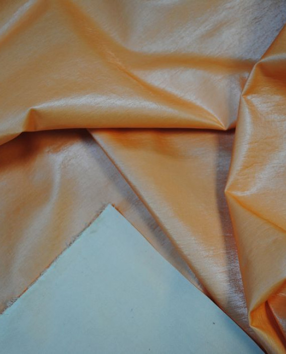 Ткань Лен Курточный "Оранж" 0054 цвет оранжевый картинка