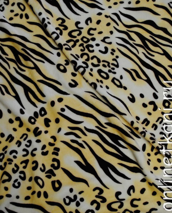Ткань искусственный мех "Сафари" 0020 цвет бежевый леопардовый картинка 2