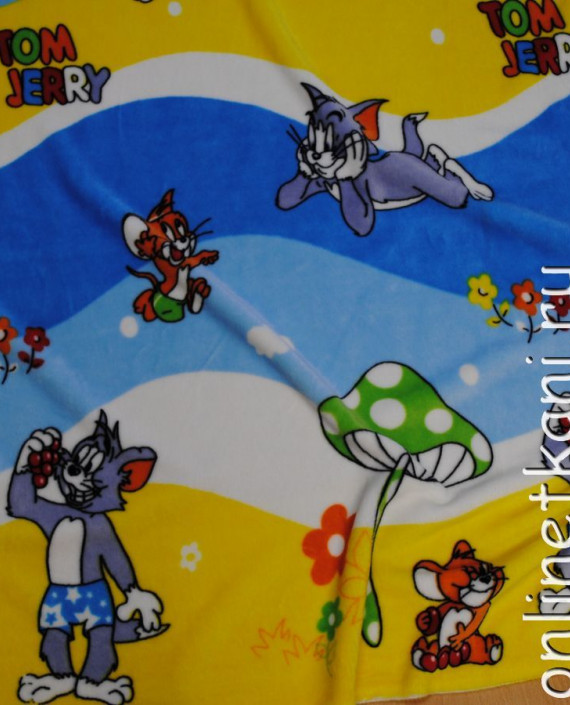 Ткань искусственный мех "Tom&Jerry" 0021 цвет разноцветный абстрактный картинка 1