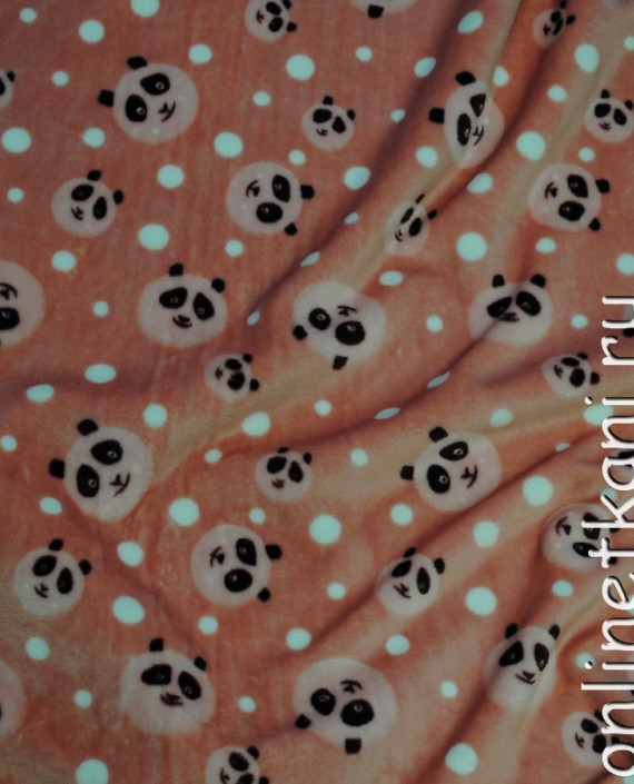 Ткань искусственный мех "Панда" 0024 цвет бежевый абстрактный картинка