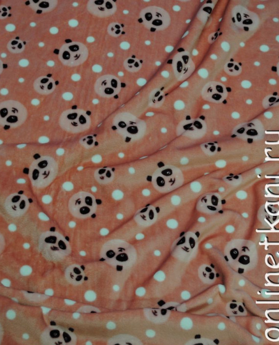 Ткань искусственный мех "Панда" 0024 цвет бежевый абстрактный картинка 1