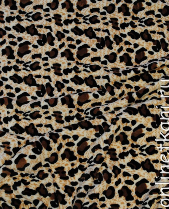 Ткань искусственный мех "Тигр" 0033 цвет бежевый абстрактный картинка 2