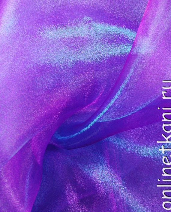 Ткань Органза "Сливовый" 0001 цвет фиолетовый картинка 2