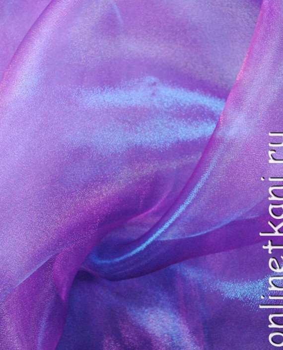 Ткань Органза "Сливовый" 0001 цвет фиолетовый картинка 1