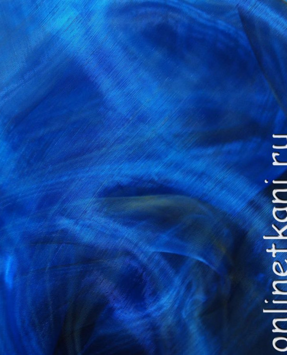 Ткань Органза "Ультрамарин" 0003 цвет синий картинка