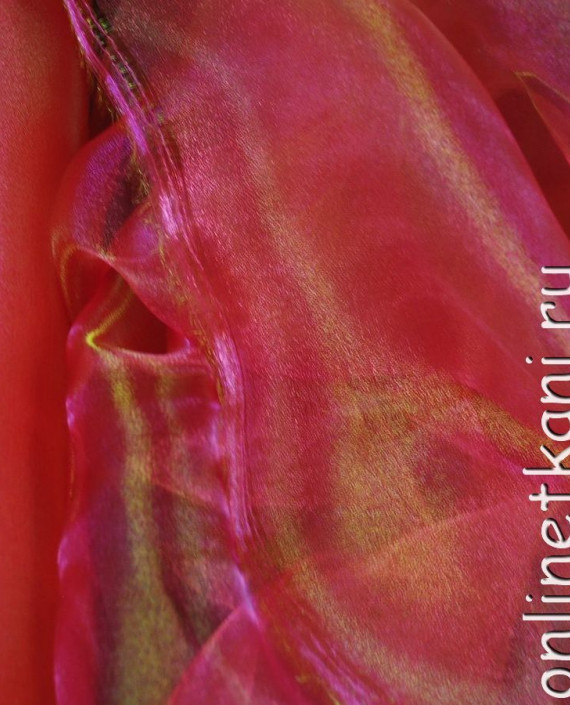 Ткань Органза "Ализариновая" 0023 цвет розовый картинка 1