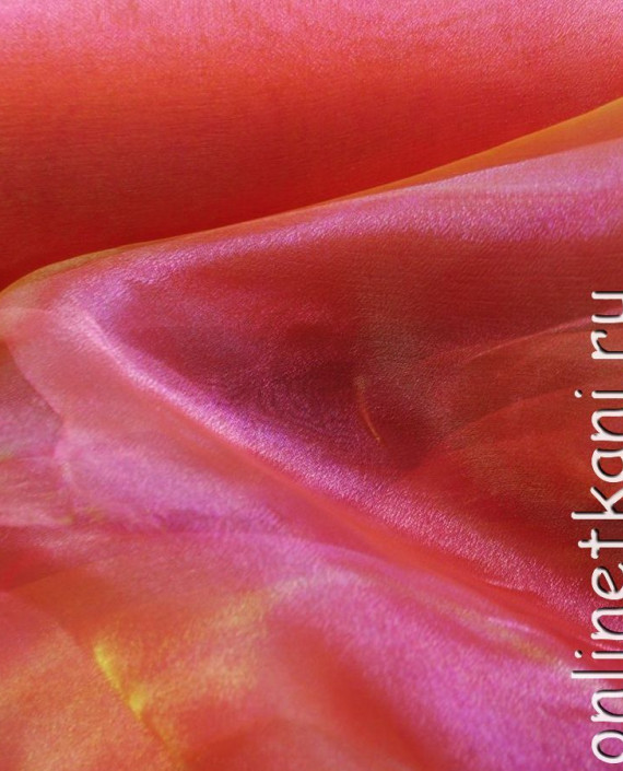 Ткань Органза "Ализариновая" 0023 цвет розовый картинка 2