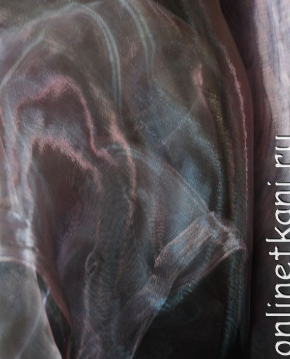 Ткань Органза "Серобуромалиновая" 0036 цвет фиолетовый картинка