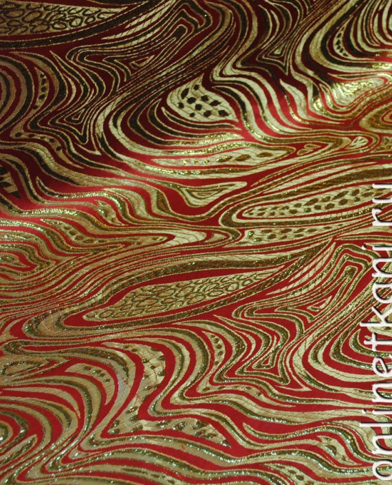 Ткань Парча "Золотые дюны" 0011 цвет разноцветный абстрактный картинка 1