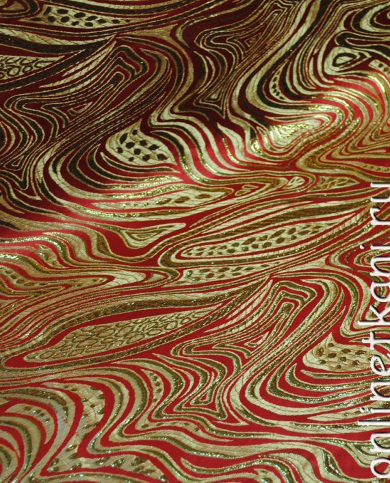 Ткань Парча "Золотые дюны" 0011 цвет разноцветный абстрактный картинка 2