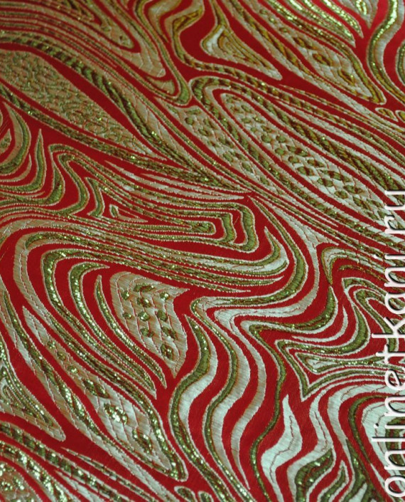 Ткань Парча "Золотые дюны" 0011 цвет разноцветный абстрактный картинка 3