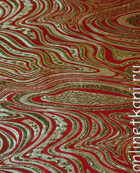 Ткань Парча "Золотые дюны" 0011 цвет разноцветный абстрактный картинка