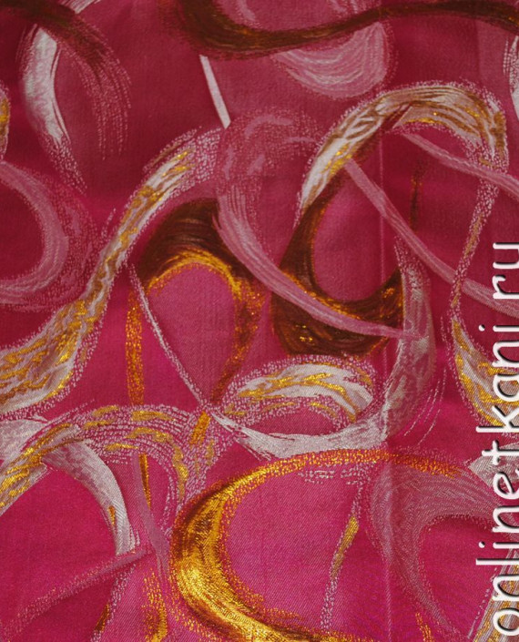 Ткань Парча "Абстракция" 0014 цвет розовый абстрактный картинка