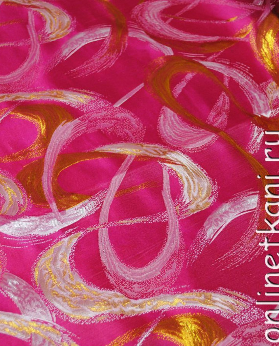 Ткань Парча "Абстракция" 0014 цвет розовый абстрактный картинка 1