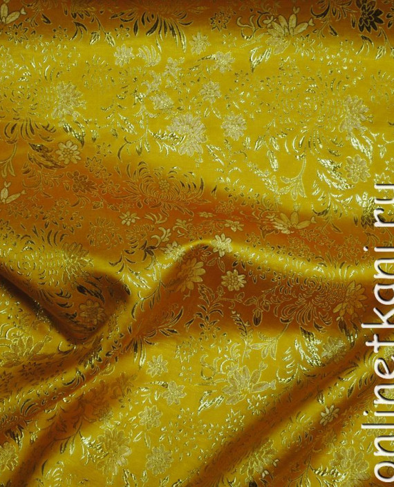 Ткань Парча "Золотая поляна" 0018 цвет золотой абстрактный картинка