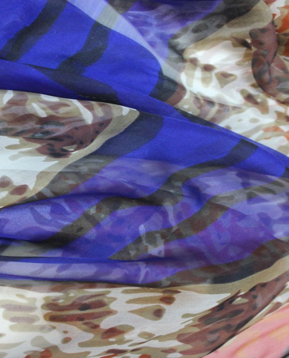 Ткань Шелк Шифон "Сафари" 4002 цвет разноцветный абстрактный картинка