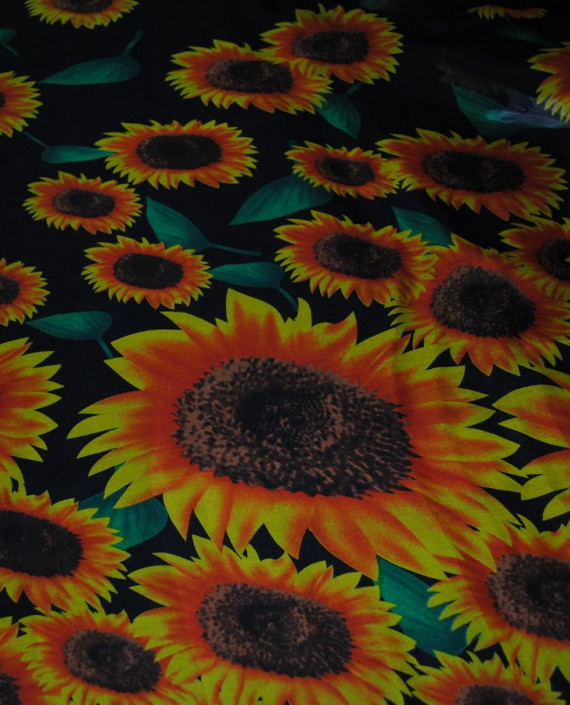 Ткань Шелк Шифон "С Орнаментом" 4004 цвет разноцветный цветочный картинка
