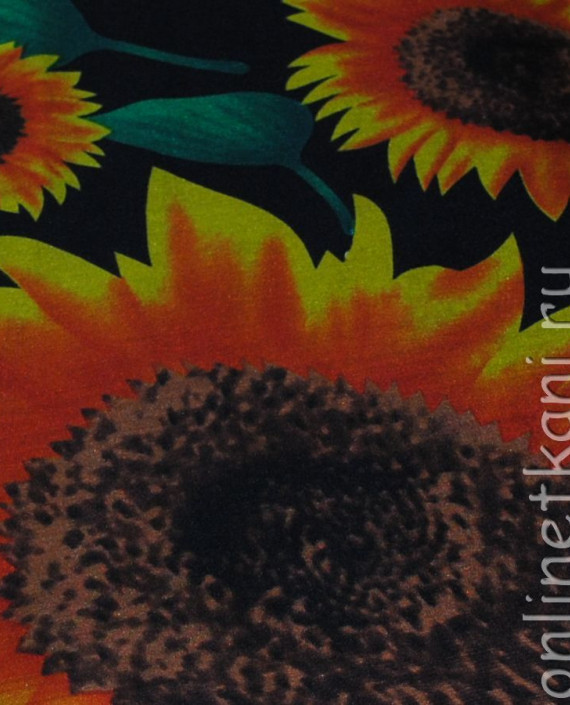 Ткань Шелк Шифон "С Орнаментом" 4004 цвет разноцветный цветочный картинка 2