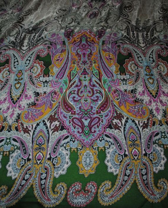 Ткань Шелк Шифон "Восточный принт" 0008 цвет разноцветный абстрактный картинка 2