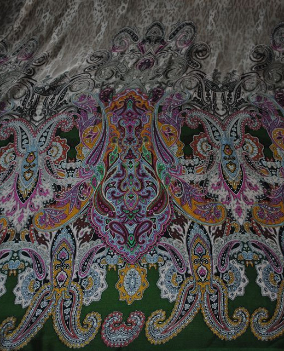 Ткань Шелк Шифон "Восточный принт" 0008 цвет разноцветный абстрактный картинка 3