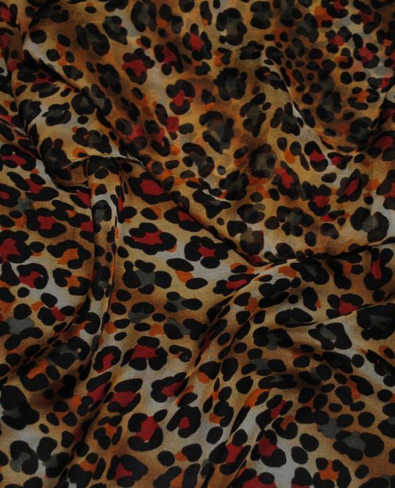 Ткань Шелк Шифон "Сафари " 0053 цвет разноцветный леопардовый картинка