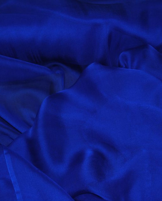 Ткань Шелк Шифон "Ультрамариновый" 0076 цвет синий картинка