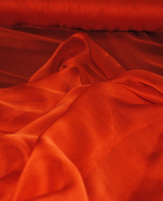 Ткань Шелк Шифон "Рыжий" 0083 цвет оранжевый картинка 2