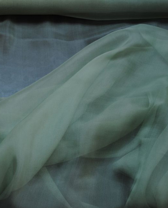 Ткань Шелк Шифон "Светло зеленый" 0091 цвет зеленый картинка