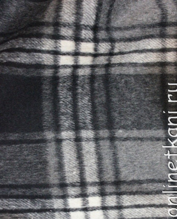 Ткань Шерсть "Английские Традиции" 4010 цвет серый в клетку картинка 1