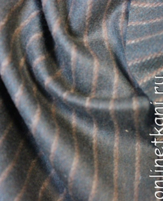 Ткань Шерсть Костюмная 4013 цвет серый в полоску картинка 2
