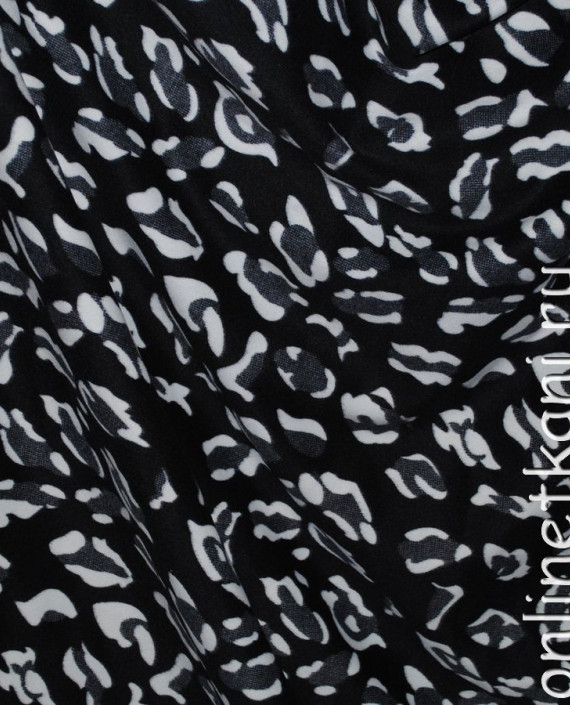 Ткань шерсть "Первая леди" 0001 цвет черный леопардовый картинка 2
