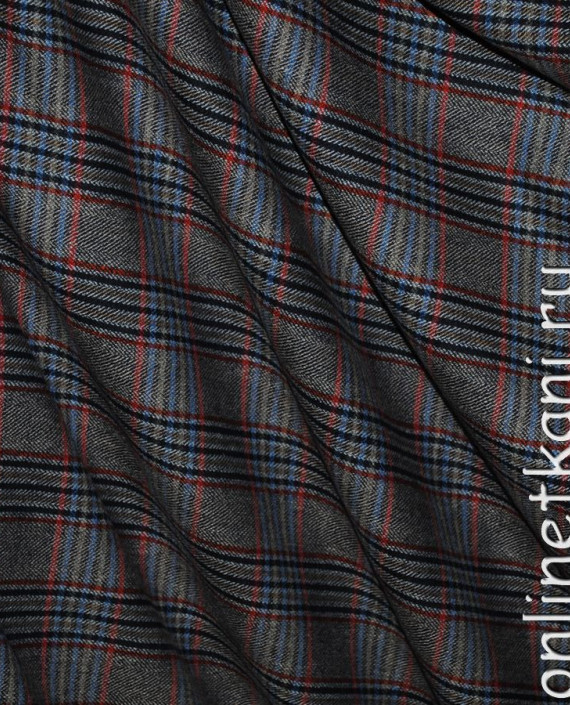 Ткань Шерсть "Отклик Шотландии" 0022 цвет серый в клетку картинка