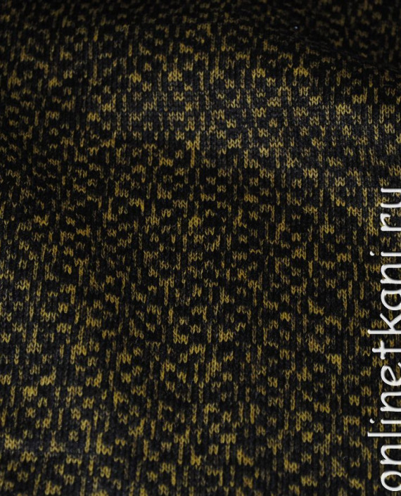 Ткань трикотаж  "Желтое и Черное" 0029 цвет разноцветный абстрактный картинка 1
