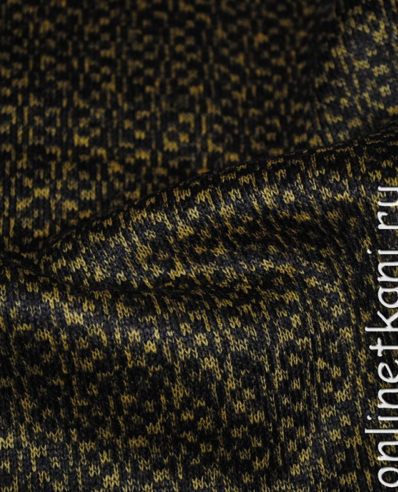Ткань трикотаж  "Желтое и Черное" 0029 цвет разноцветный абстрактный картинка 2